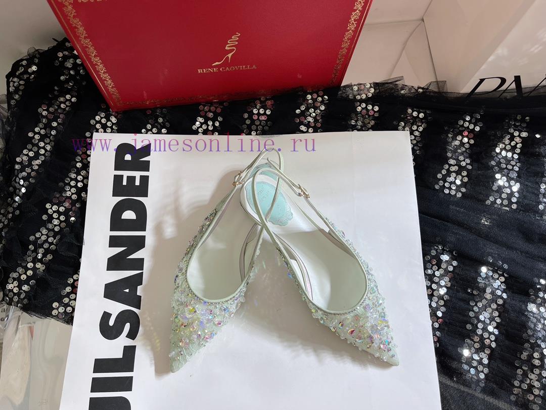 R ᴇɴᴇ C ᴀᴏᴠɪʟʟᴀ | 2023 ? Heavy Industry RC Crystal Gemstone Lace Heel Shoes Wedding Shoes Sej8i3cn9b - Image 4