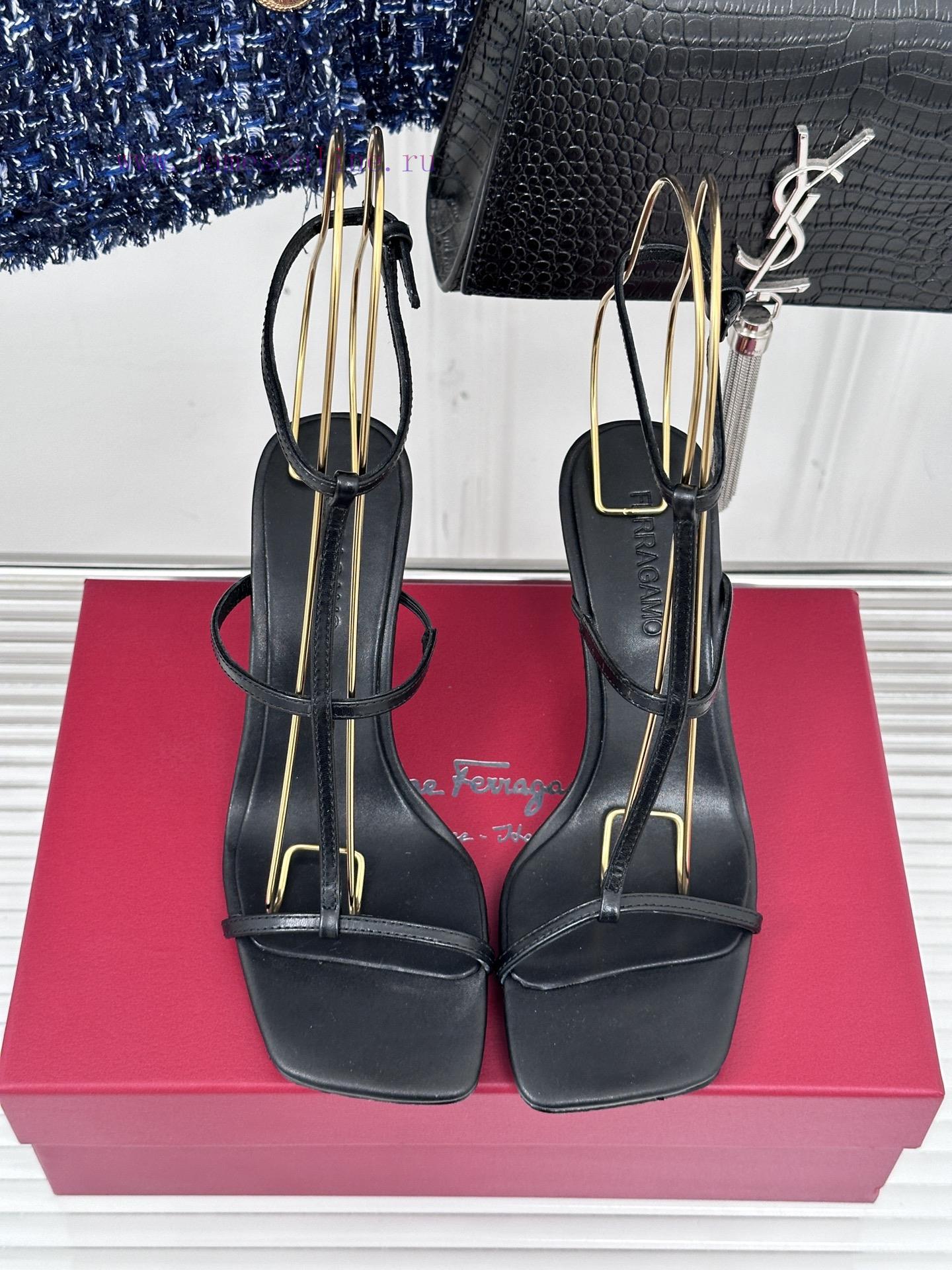 Salvatore Ferragamo 24S Spring/Summer New SandalsThe shoe upper is made of lambskinMixed she0t4n8sv2 - Image 5