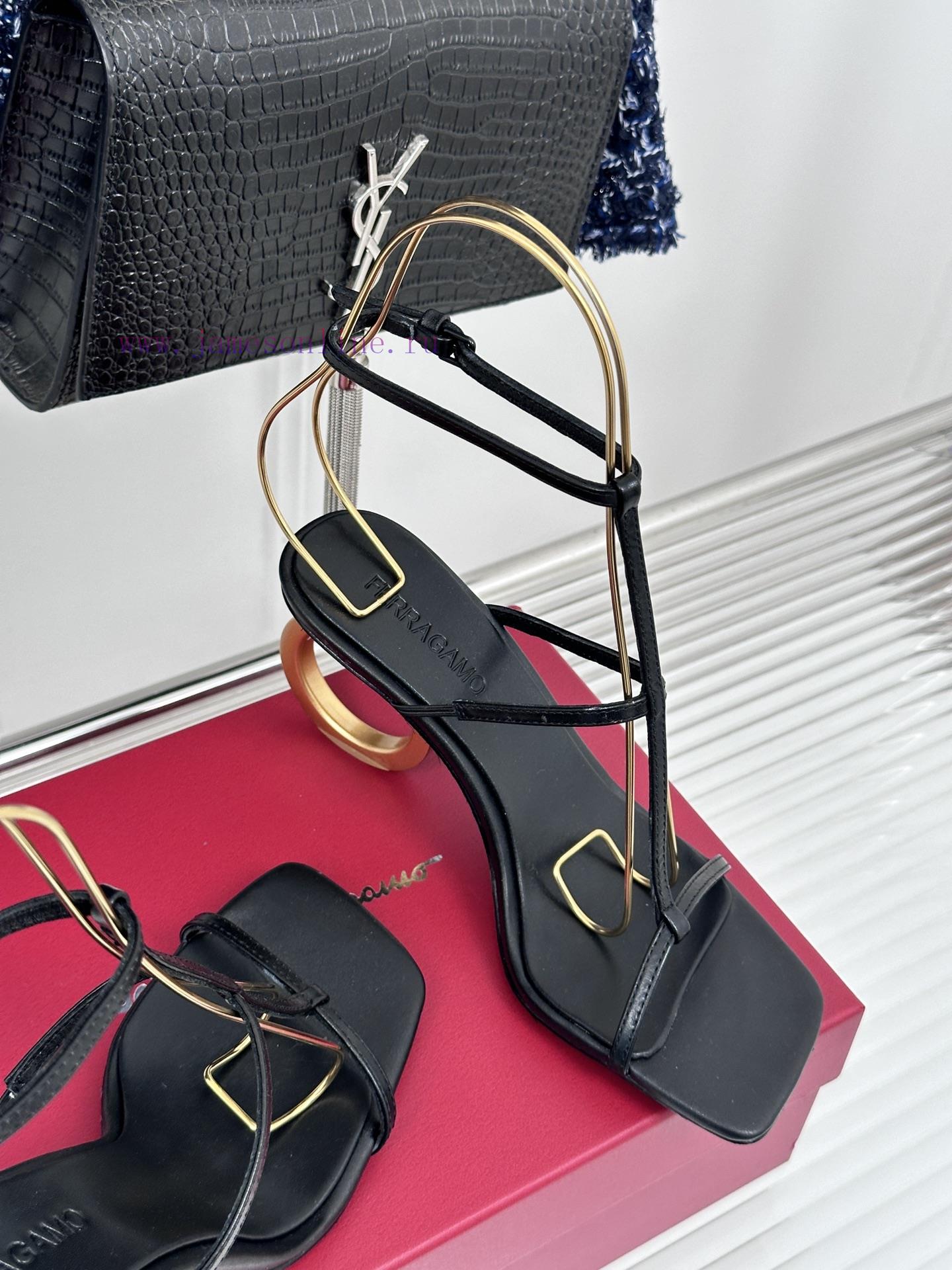 Salvatore Ferragamo 24S Spring/Summer New SandalsThe shoe upper is made of lambskinMixed she0t4n8sv2 - Image 6
