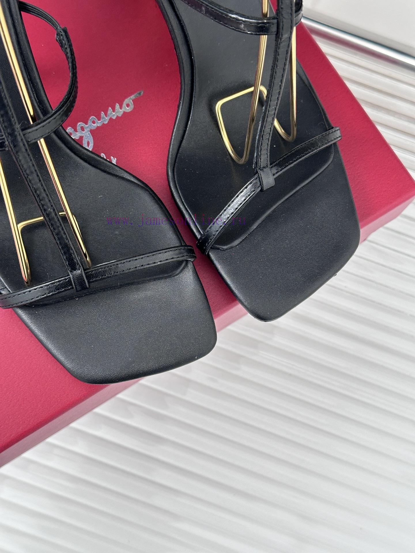 Salvatore Ferragamo 24S Spring/Summer New SandalsThe shoe upper is made of lambskinMixed she0t4n8sv2 - Image 8
