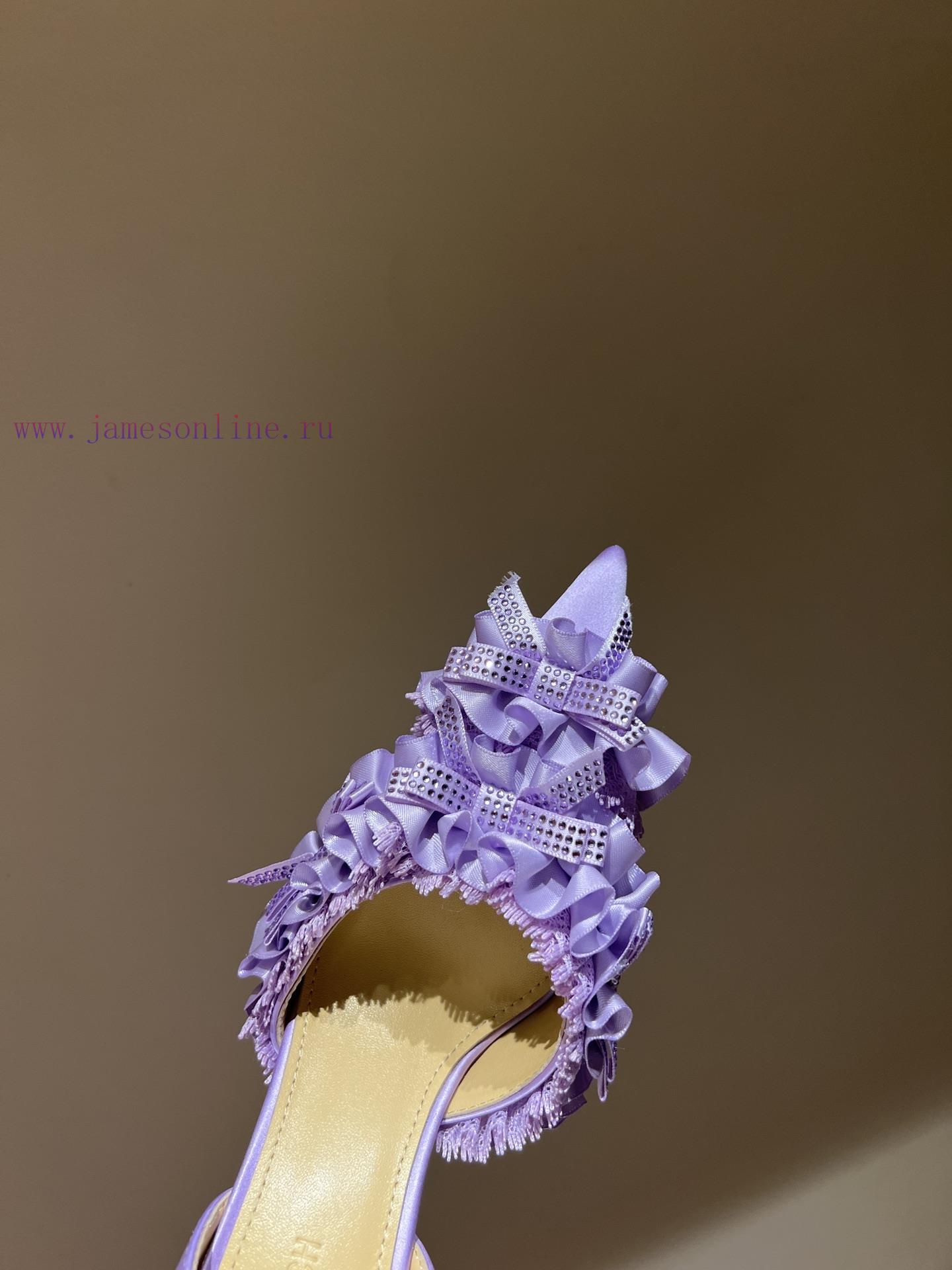 The most2024 early spring lace and crystal lace high-heeled sandalsExquisite princess shoes,wd1zramh - Image 5