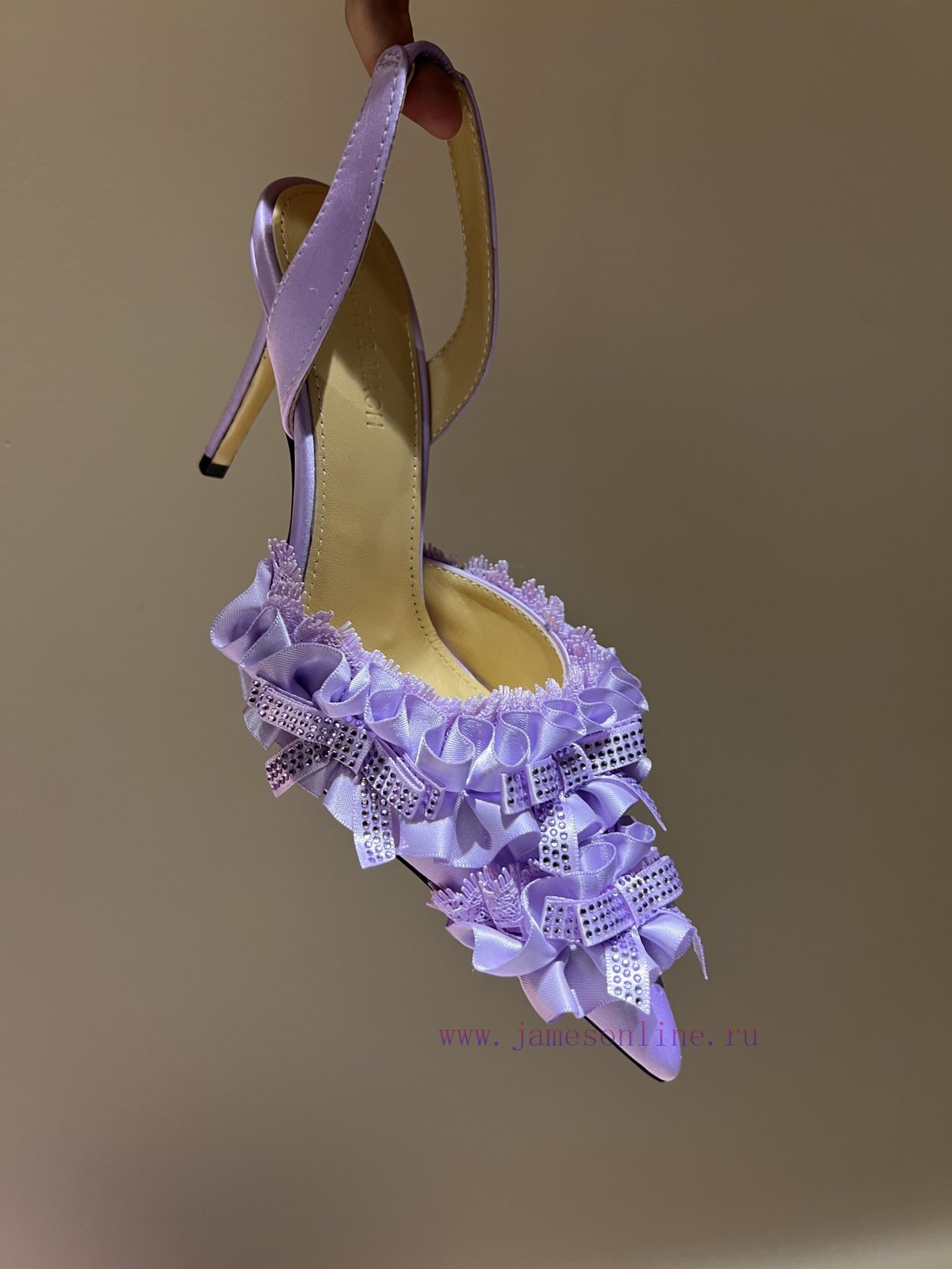 The most2024 early spring lace and crystal lace high-heeled sandalsExquisite princess shoes,wd1zramh - Image 6