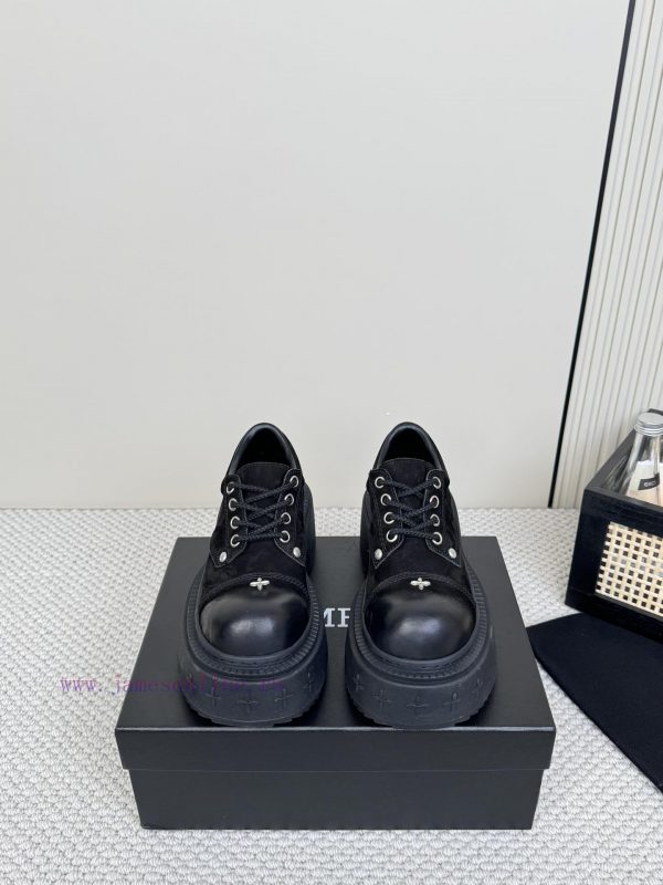 SMFK China-Chic Tide's latest popular cross flower big head thick soled derby shoesVersatile3o1c64r3