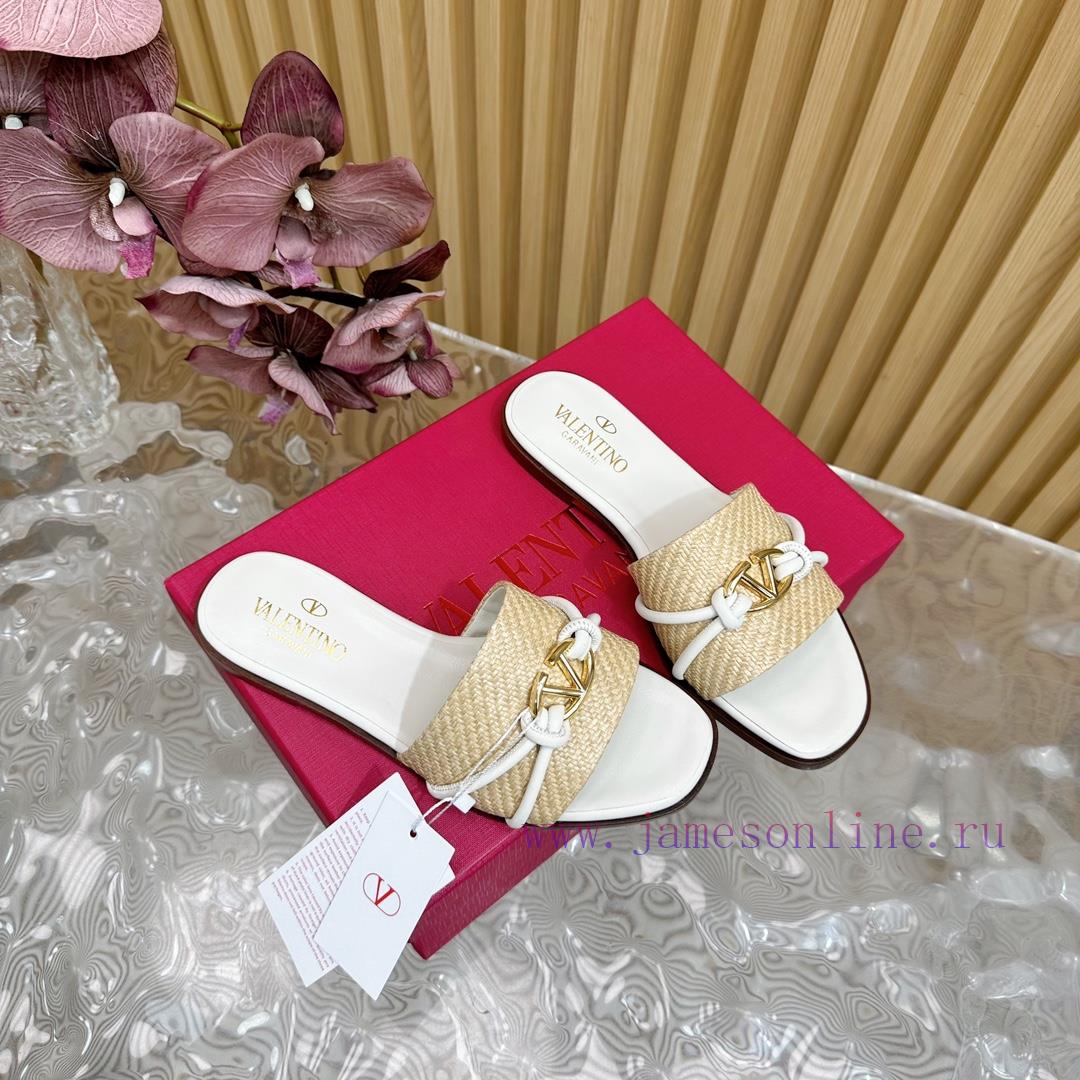 -- New Warren——————2024 Top Quality Valentino Woven Slippers with Exquisite Texture ️ Very e0r4m6far - Image 3
