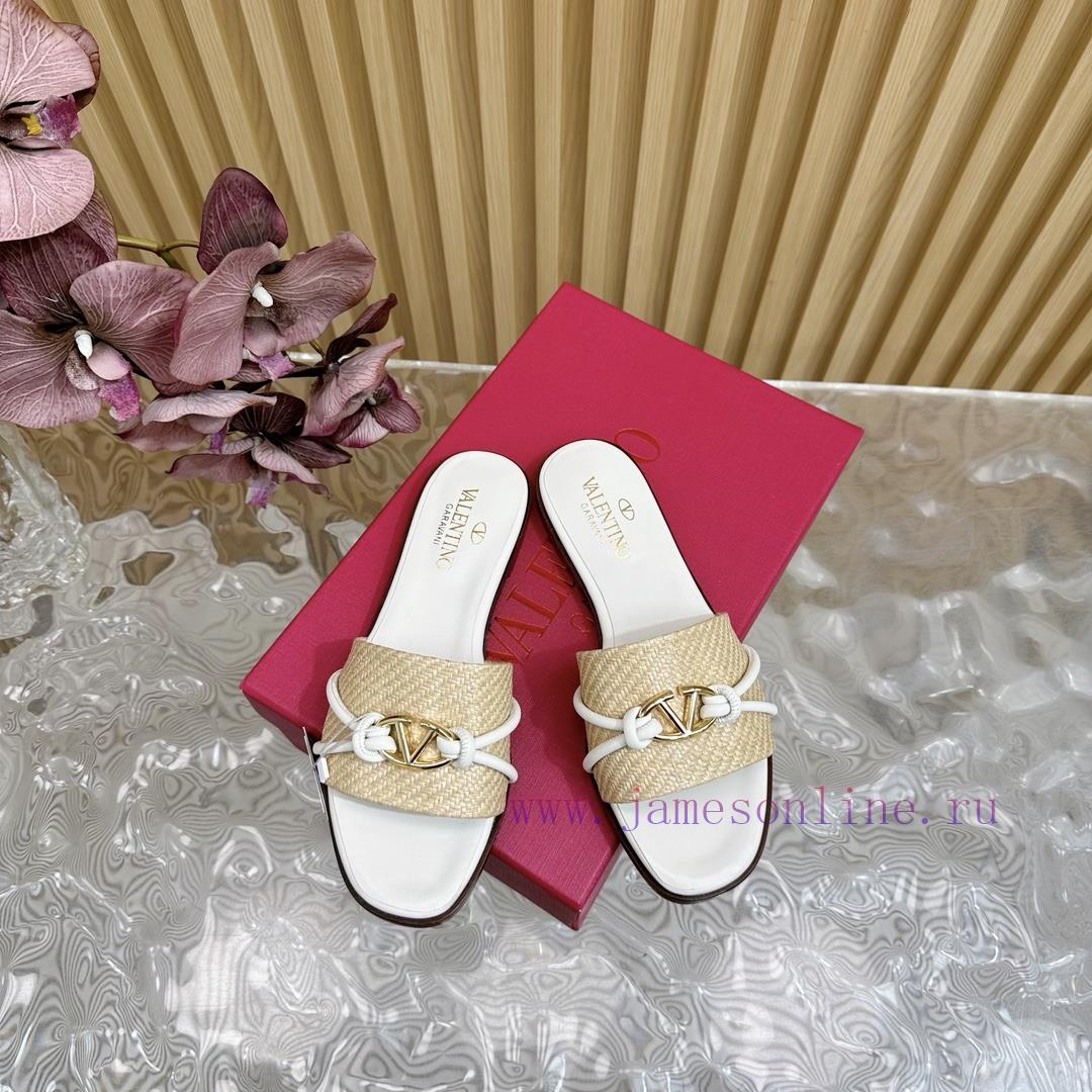 -- New Warren——————2024 Top Quality Valentino Woven Slippers with Exquisite Texture ️ Very e0r4m6far - Image 4