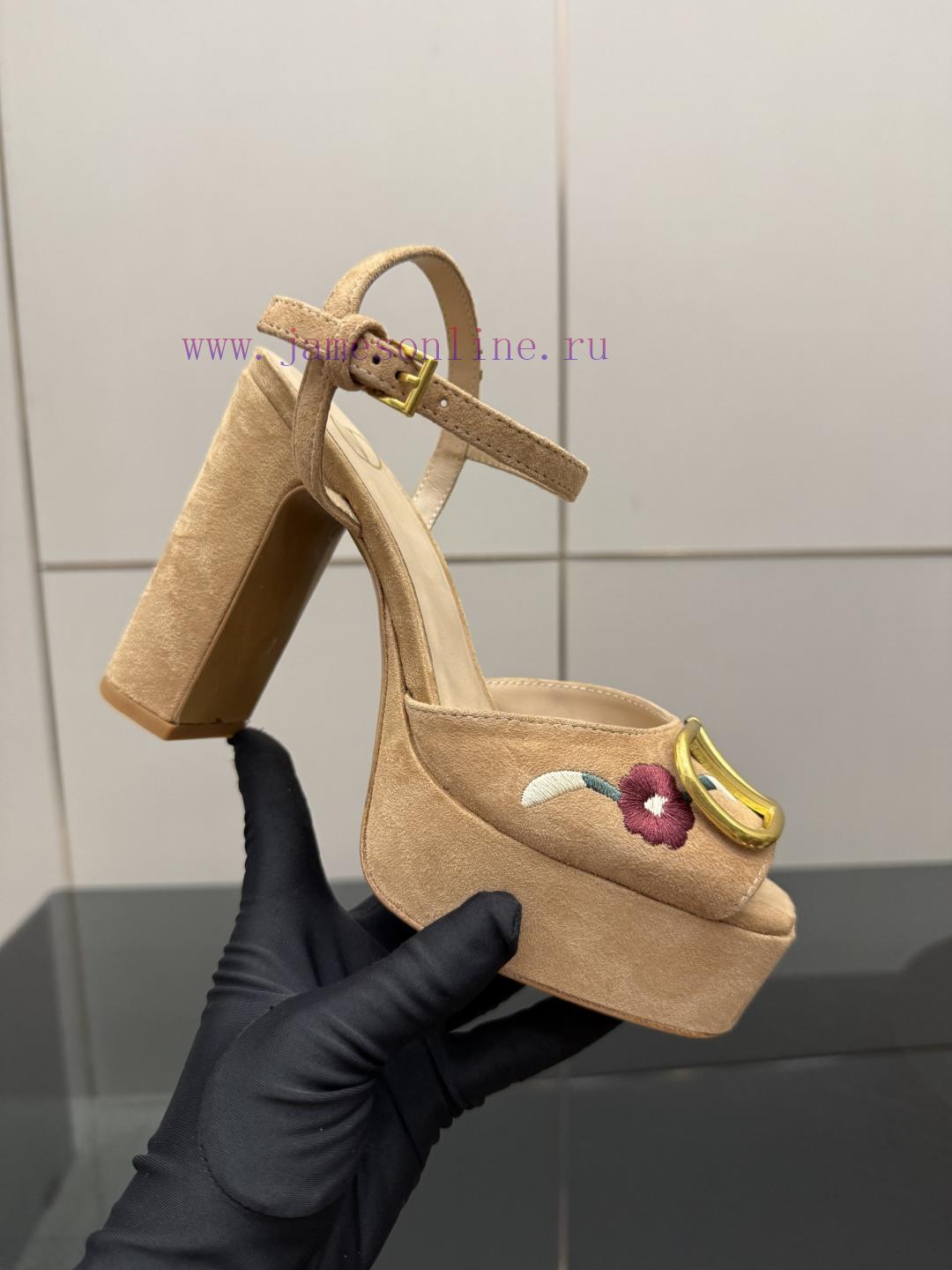 πεδιλα καρμπον | GUCCI2025 Latest Water Platform SandalsThis Women's Open Toed Sandal Showcases Brand Heritage A ns8023r3 | παιδικες δερματινες παντοφλες - Image 8