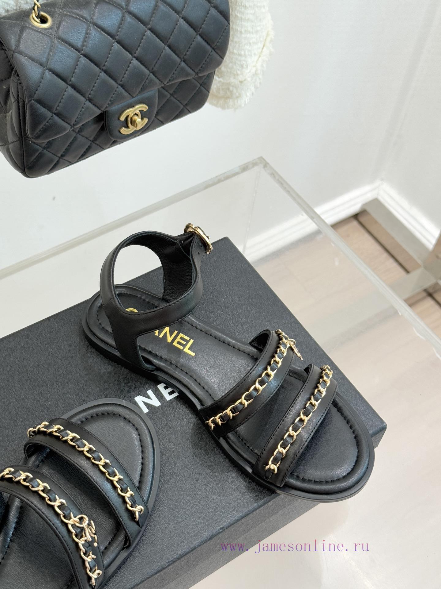 crocs πεδιλα φαρμακειο | Chanel | Chanel 25K New Product Double C ChainThick Soled Flat SandalsWhen The Brilliance Of Th d4rmtk8z | versa πέδιλα ανδρικά - Image 6