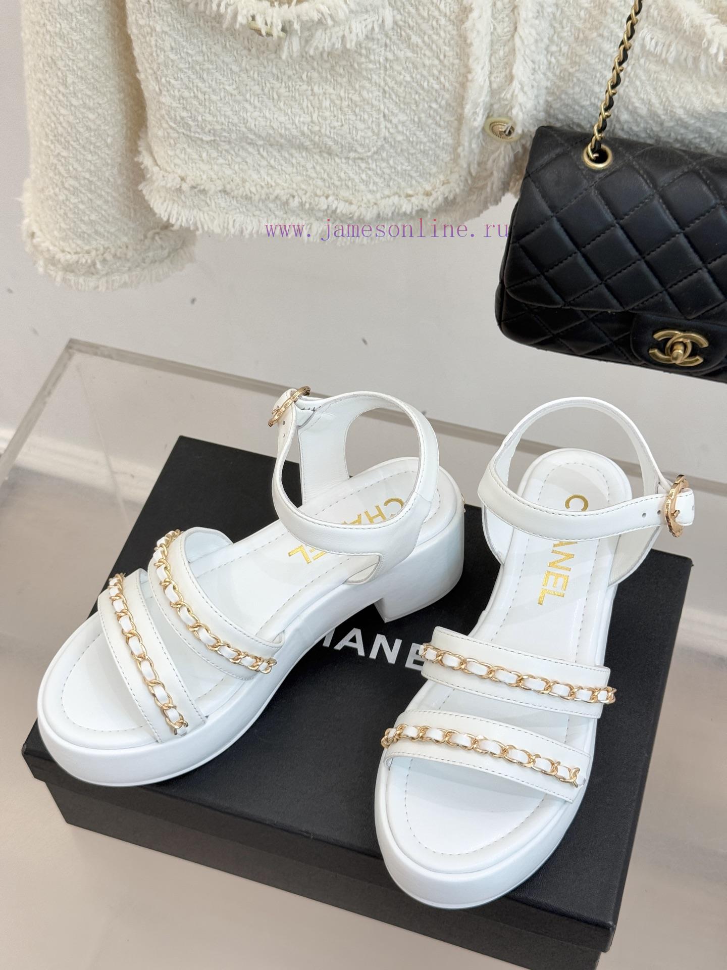 μπρελοκ πέδιλο | Chanel | Chanel 25K New Product Double C ChainThick Soled Flat SandalsWhen The Brilliance Of Th 9c1au6yu | παπουτσια για περπατημα ανδρικα - Image 3