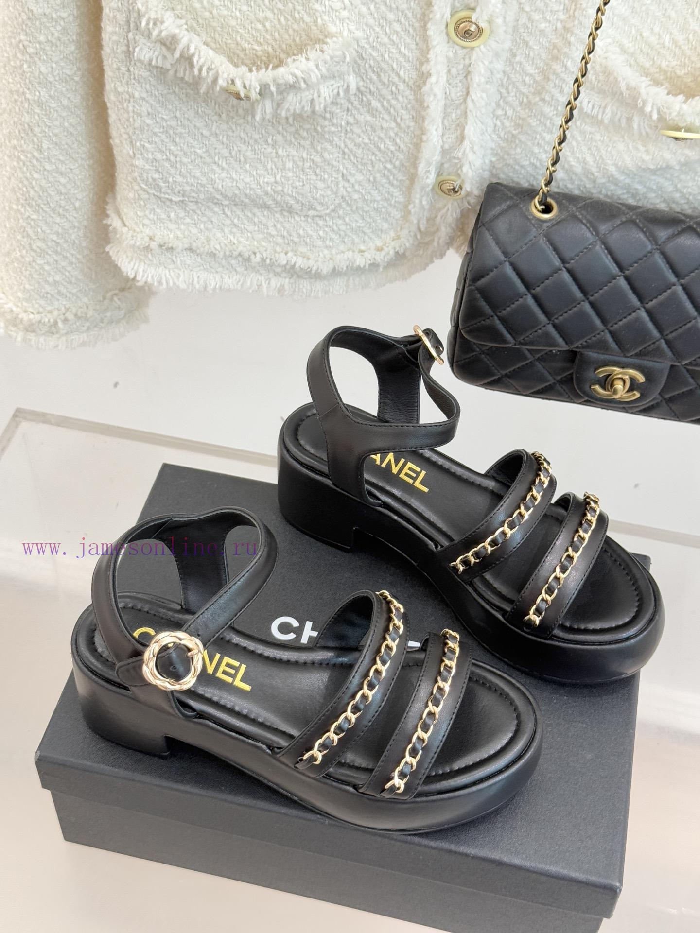 παντοφλες καλοκαιρινες για το σπιτι | Chanel | Chanel 25K New Product Double C ChainThick Soled Flat SandalsWhen The Brilliance Of Th vtx3vlo0 | adidas παπουτσια αρσης βαρων - Image 4