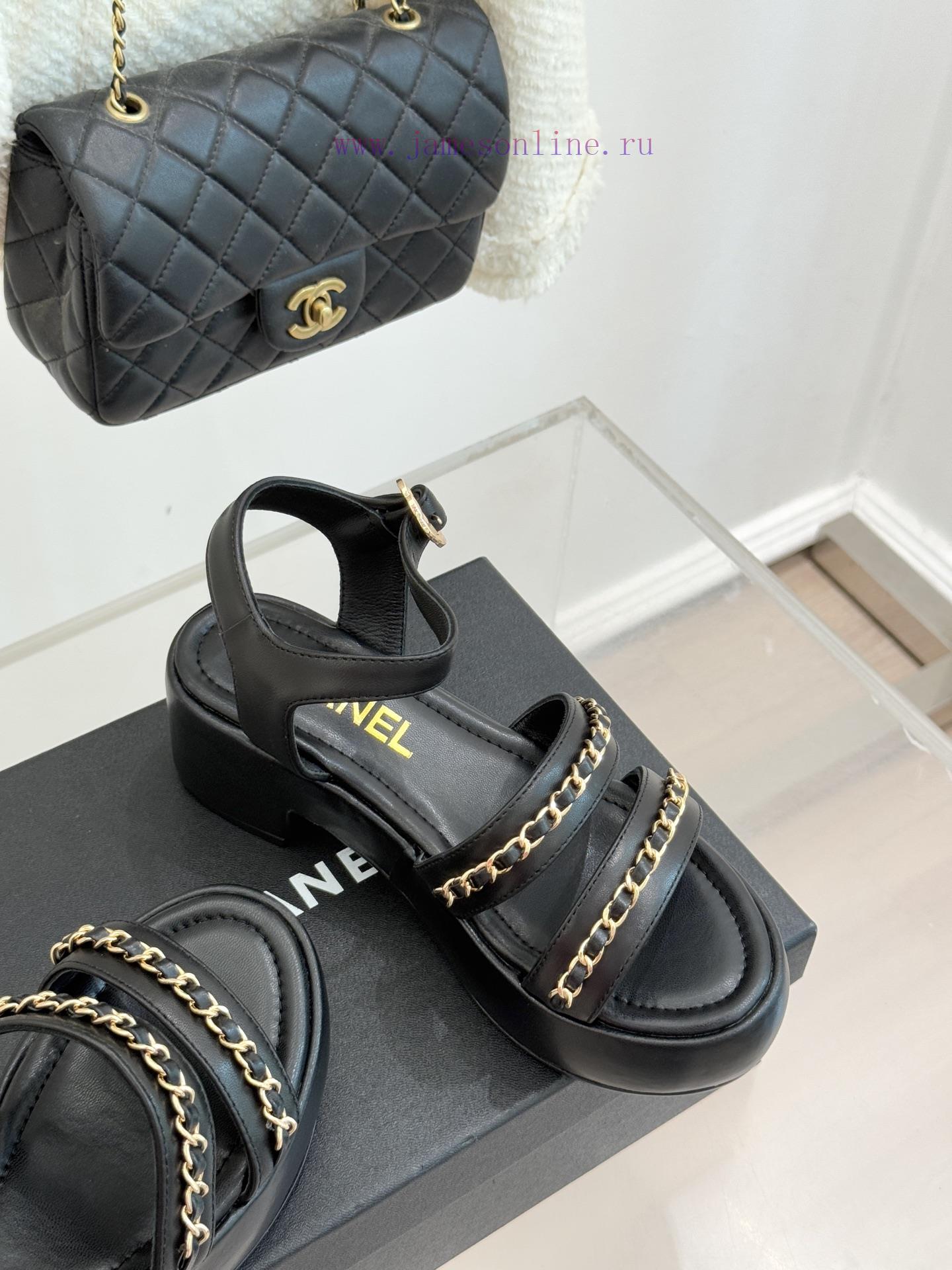 παντοφλες καλοκαιρινες για το σπιτι | Chanel | Chanel 25K New Product Double C ChainThick Soled Flat SandalsWhen The Brilliance Of Th vtx3vlo0 | adidas παπουτσια αρσης βαρων - Image 6