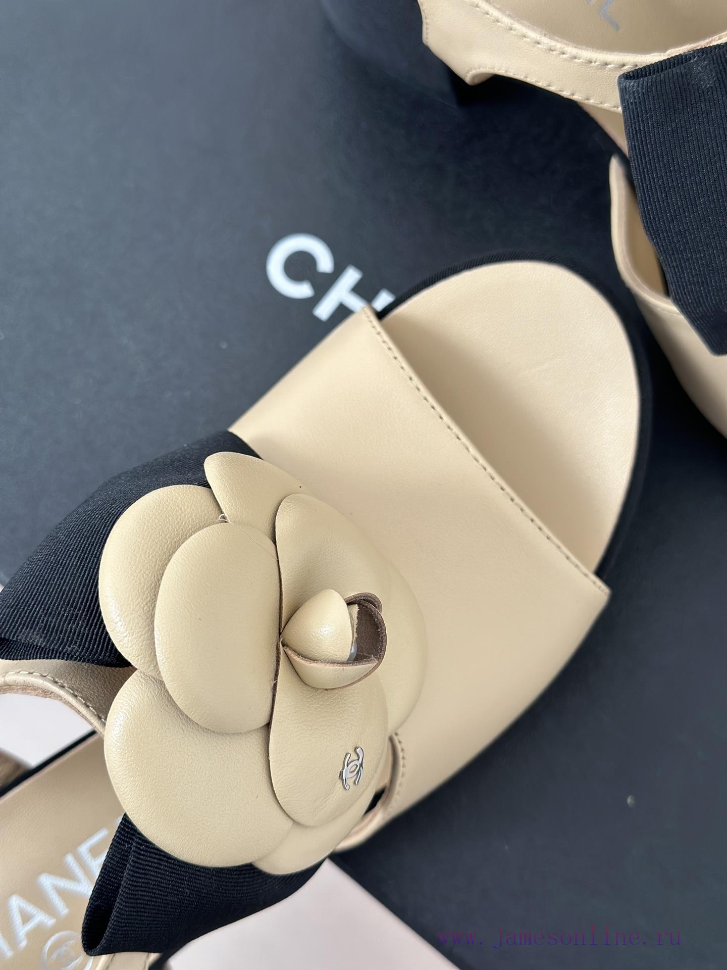 ασπρο πέδιλο | Chanel | Chanel 24C New Product ClassicCamellia Thick Bottom Sandals And Slippers SeriesThe Sho qf0kiu2p | μπαλαρινα κρυφο τακουνι - Image 8