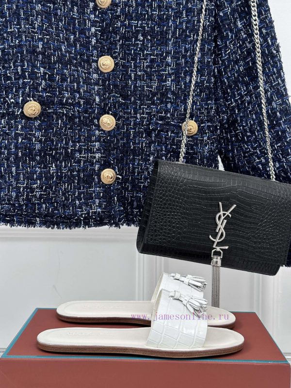 ανδρικα παπουτσια παντοφλε | Loro Piana/Loro Piana 24S ClassicRetro Tassel SlippersMinimalist Style Retro Yet SophisticatedT 9m7i0x5i | μπλε πεδιλα ψηλα με φορεματα