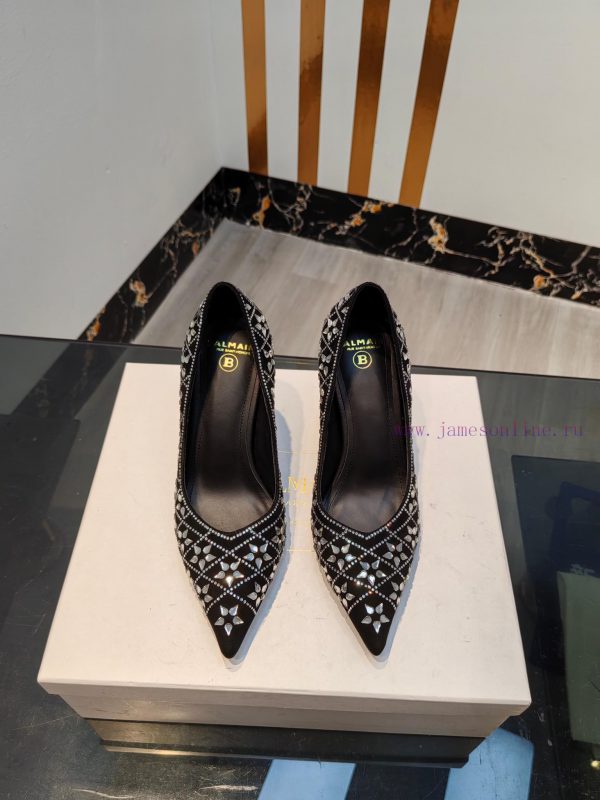 μποτακι με φορεμα | Out 𝘽𝙖𝙡 * 𝙖𝙞𝙣 Balmain 2024 Spring/Summer Fashion Show Original Water Diamond High Heels Single rawyx1lk | παπουτσια 1821