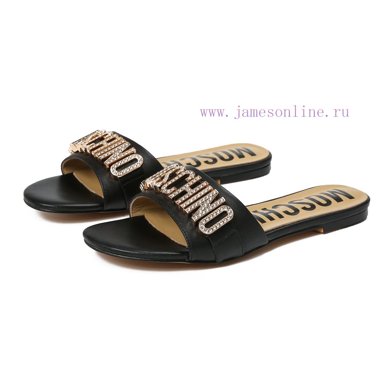 moto μποτες | 2-36B Moschino 2024 New Diamond Buckle Flat Bottomed Mop Made Of Cowhide Fabric Colors Blue Bro jmkszs1g | αθλητικα παπουτσια καβαλα - Image 5