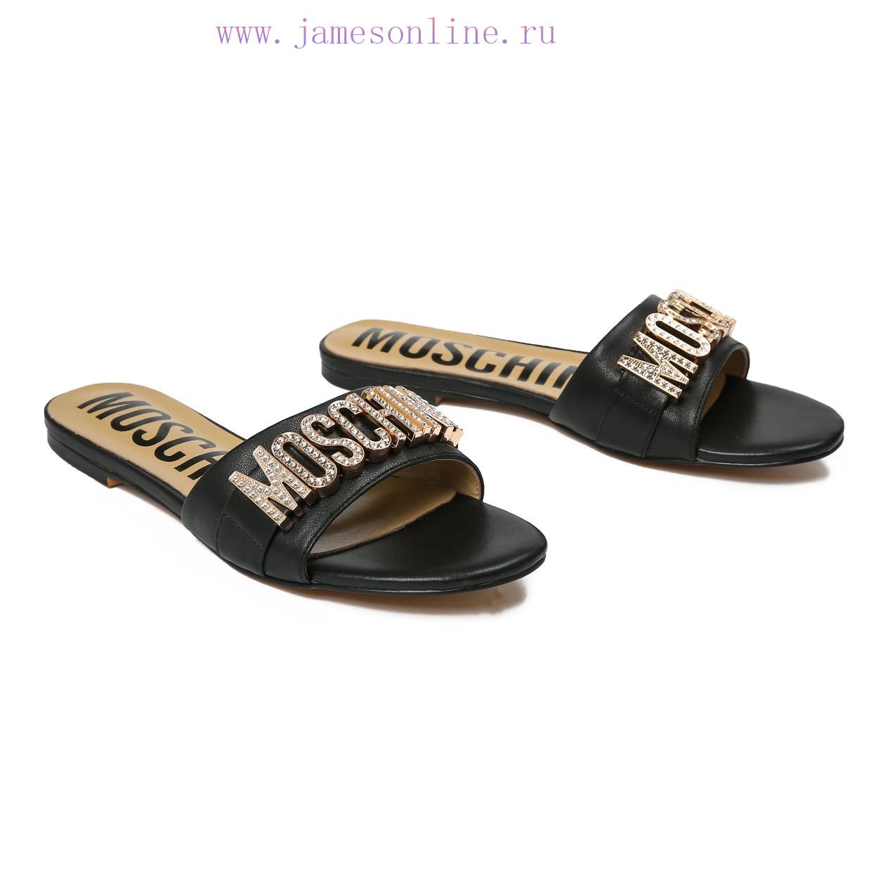 moto μποτες | 2-36B Moschino 2024 New Diamond Buckle Flat Bottomed Mop Made Of Cowhide Fabric Colors Blue Bro jmkszs1g | αθλητικα παπουτσια καβαλα - Image 7
