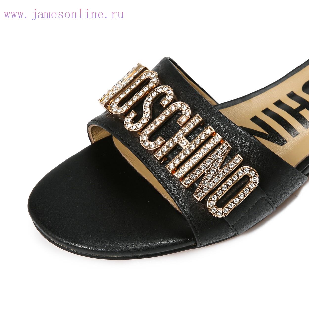 moto μποτες | 2-36B Moschino 2024 New Diamond Buckle Flat Bottomed Mop Made Of Cowhide Fabric Colors Blue Bro jmkszs1g | αθλητικα παπουτσια καβαλα - Image 9