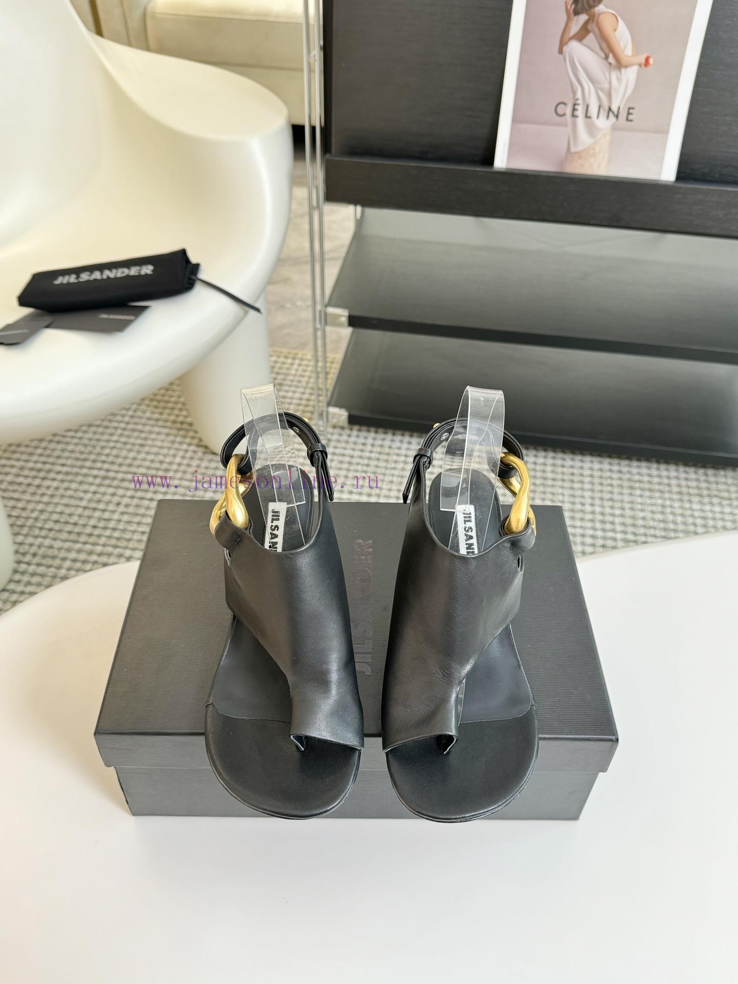 λάστιχο στις μποτες | JILSANDER 24 Spring/Summer Minimalist High Heel Buckle Round Head Fine Heel Sandals Single Shoe wpb42ln9 | μποτακια ανδρικα merrell - Image 2