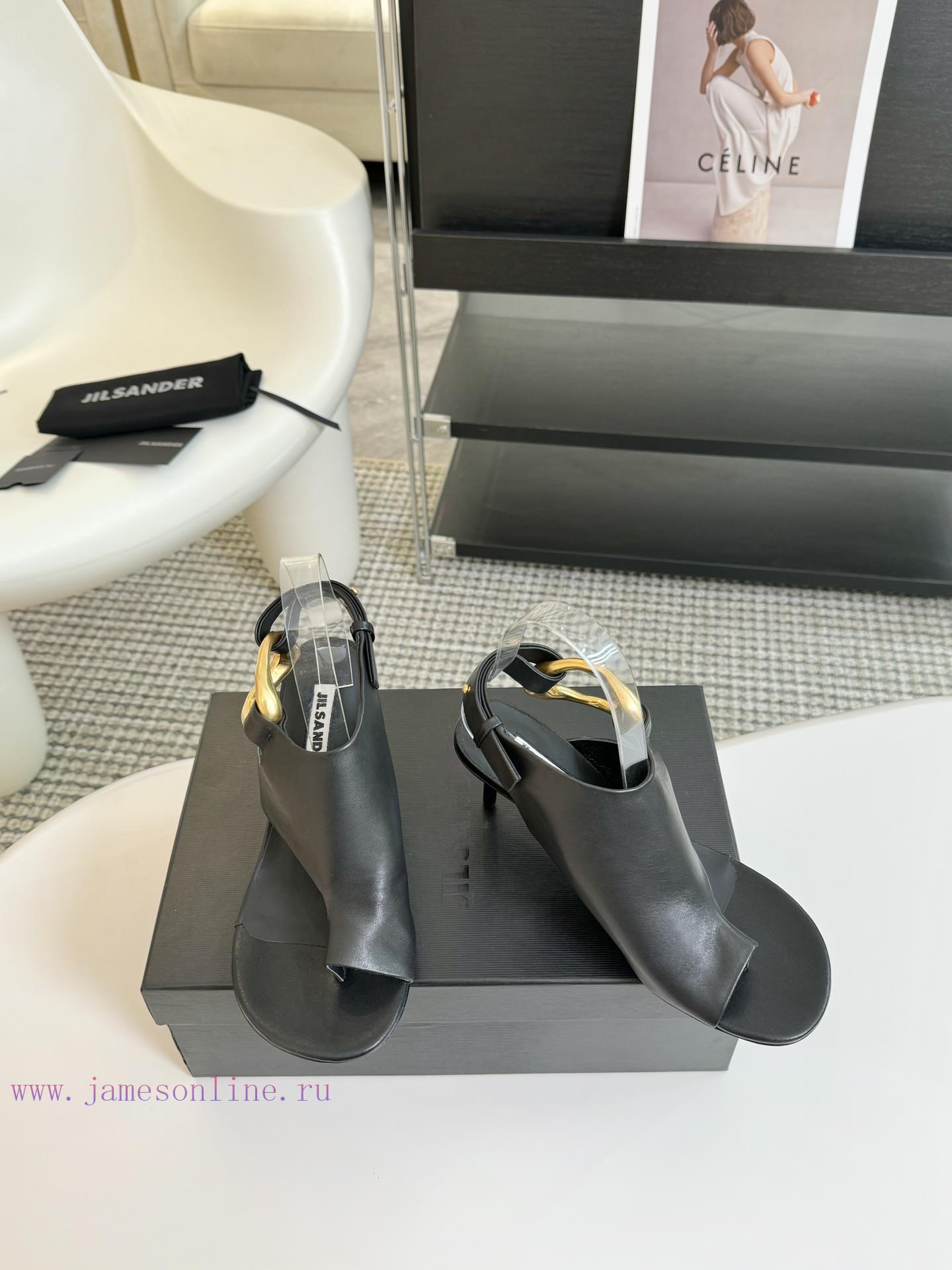 λάστιχο στις μποτες | JILSANDER 24 Spring/Summer Minimalist High Heel Buckle Round Head Fine Heel Sandals Single Shoe wpb42ln9 | μποτακια ανδρικα merrell - Image 3