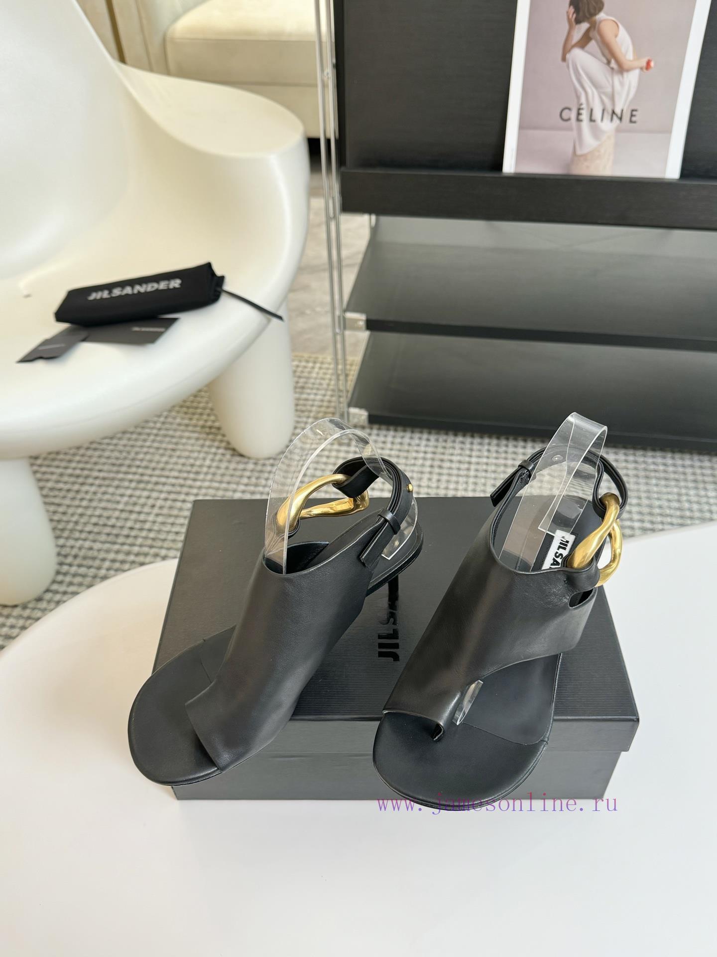 λάστιχο στις μποτες | JILSANDER 24 Spring/Summer Minimalist High Heel Buckle Round Head Fine Heel Sandals Single Shoe wpb42ln9 | μποτακια ανδρικα merrell - Image 4
