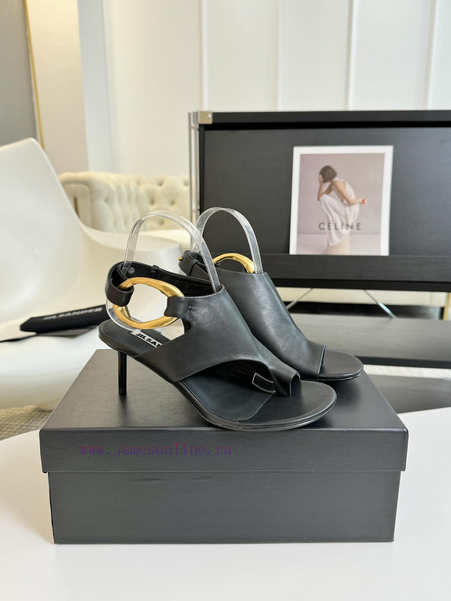λάστιχο στις μποτες | JILSANDER 24 Spring/Summer Minimalist High Heel Buckle Round Head Fine Heel Sandals Single Shoe wpb42ln9 | μποτακια ανδρικα merrell - Image 5