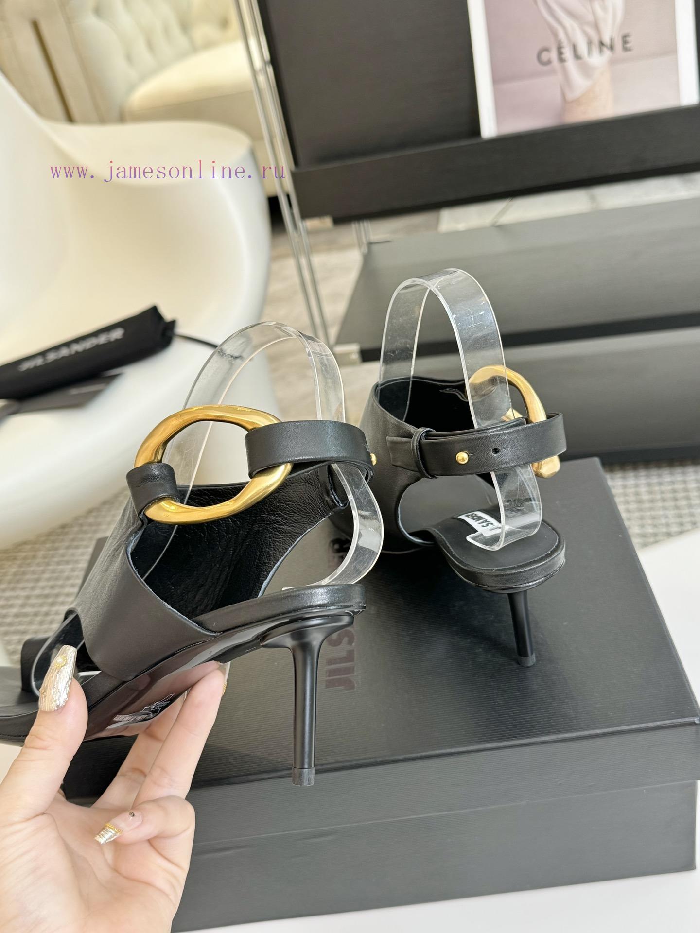 λάστιχο στις μποτες | JILSANDER 24 Spring/Summer Minimalist High Heel Buckle Round Head Fine Heel Sandals Single Shoe wpb42ln9 | μποτακια ανδρικα merrell - Image 8
