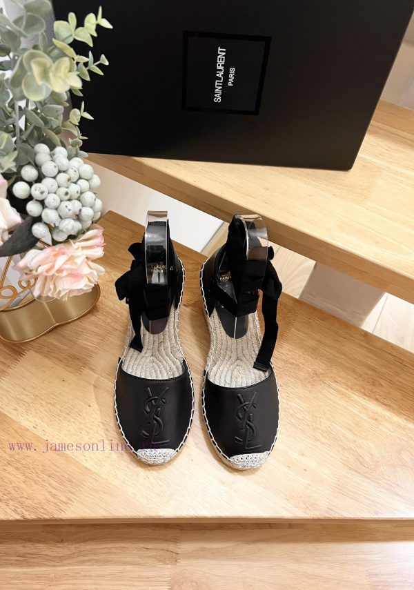 castor shoes πεδιλα | P SAINT LAURENT/Saint Laurent 2024 Early Spring Slope Heel Letter LOGO Fisherman's Shoes YSL Lo bvp3z260 | καμελ ψηλη μποτα συνδιαζεται με ταμπα μπουφαν