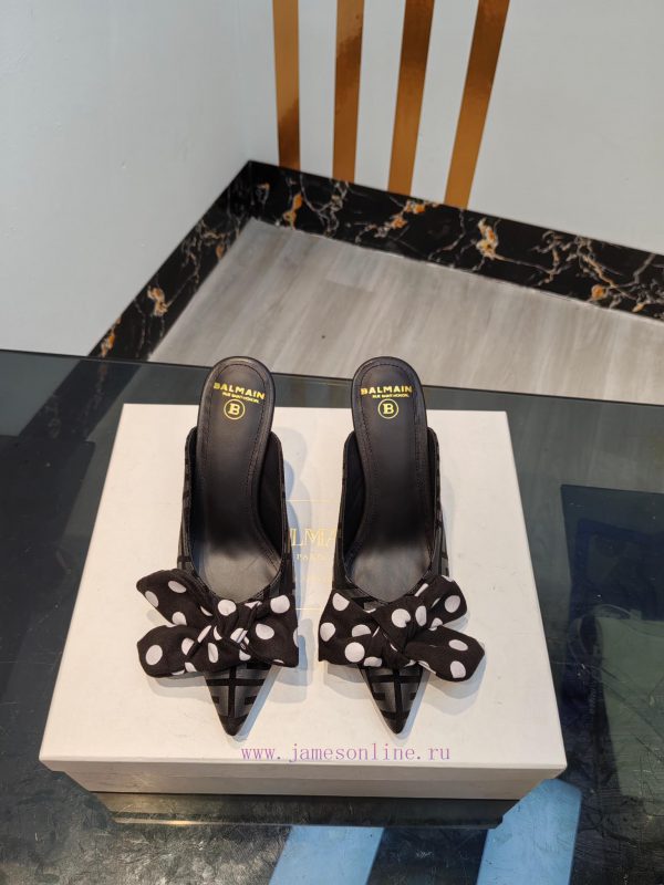 sonax μποτακια 2018 | Out Balmain 2024 Spring/Summer Fashion Bow High Heels SlippersBrand Balmain 𝘽𝙖𝙡𝙢𝙖𝙞𝙣 By French F fhrl7xbl | παιδικο αθλητικο παπουτσι αγορι
