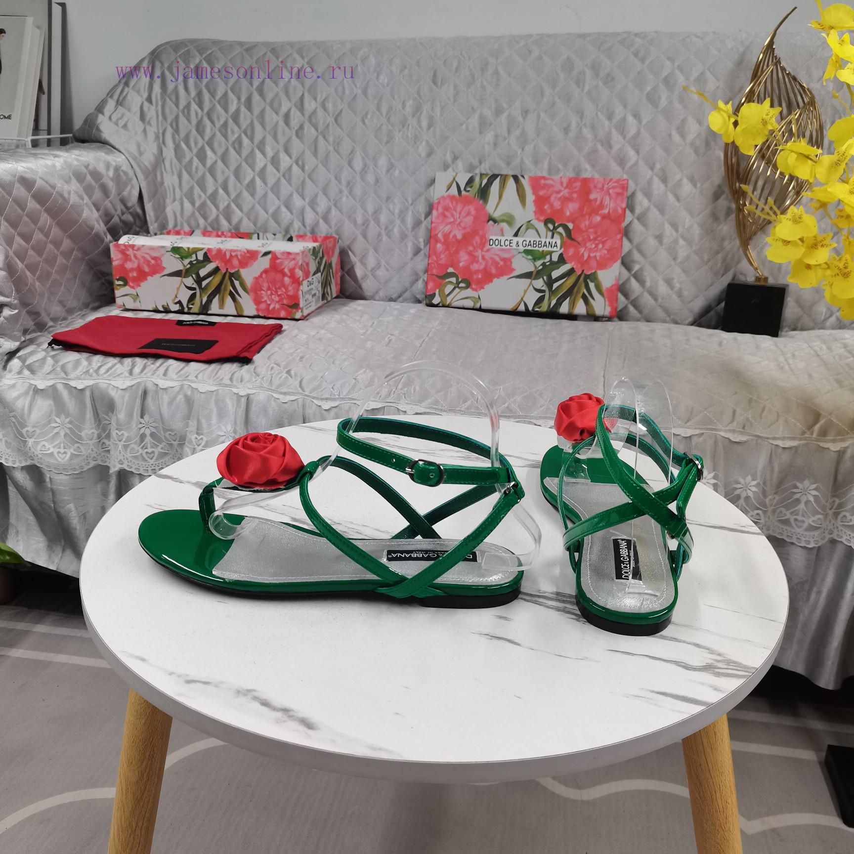 δισολα μποτακια | DG TopNew Flower Decorated Flat SandalsAAA Grade Italian Black Leather OutsolePerfect Attention 3wwexh91 | παπουτσια για barbie - Image 8