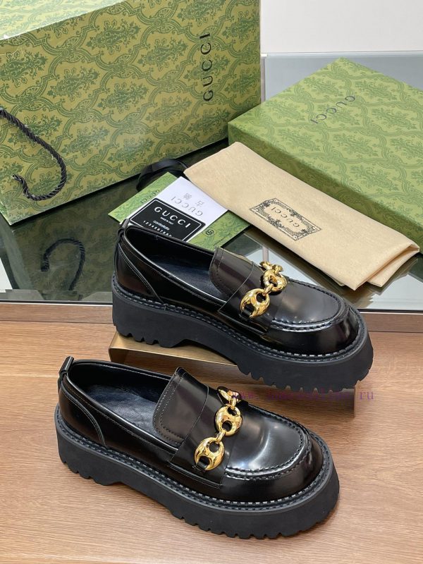 ψηλοτακουνα πεδιλα 2016 | 2024 Early Autumn New Thick Sole Single Shoe GUcc 𝐢 Boat Anchor Buckle Loafers ️️️ Top Level We k9cko792 | shooz4all παπουτσια