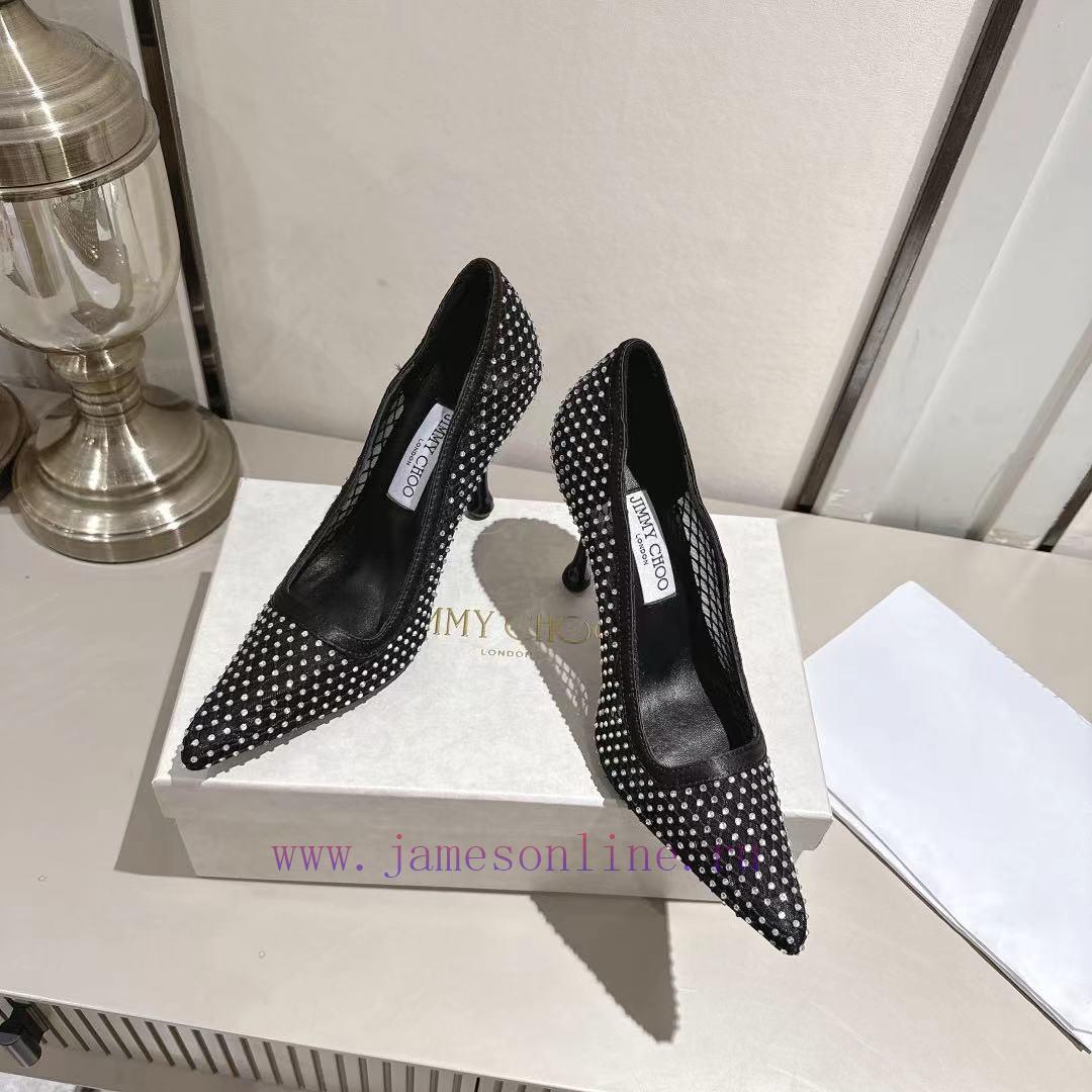 ugg γυναικειεσ μποτεσ | JIMMY CHOO2025 IXIA80 Crystal Mesh Satin High Heels Come With Classic High Heel Silhouette Pair d903ir4p | αντρικες ελληνικες μποτες - Image 3