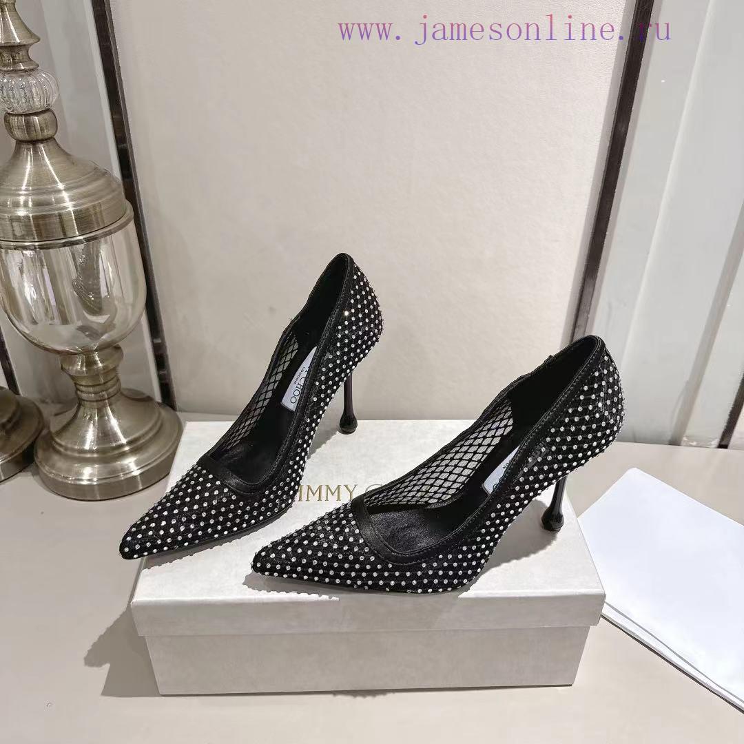 ugg γυναικειεσ μποτεσ | JIMMY CHOO2025 IXIA80 Crystal Mesh Satin High Heels Come With Classic High Heel Silhouette Pair d903ir4p | αντρικες ελληνικες μποτες - Image 4