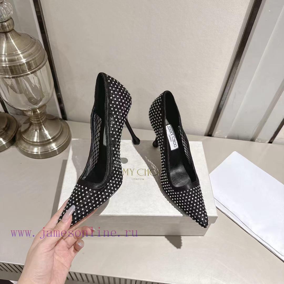 ugg γυναικειεσ μποτεσ | JIMMY CHOO2025 IXIA80 Crystal Mesh Satin High Heels Come With Classic High Heel Silhouette Pair d903ir4p | αντρικες ελληνικες μποτες - Image 5