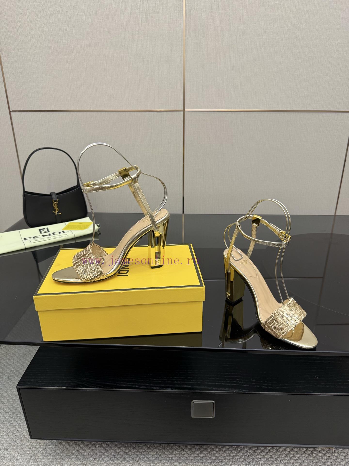 over knee μποτες | 𝙁𝙀𝙉𝘿𝙄 New Fendi Delfina FF Sequin Embroidery Strap High Heels SandalsDelfina Sequin Embroidery w9j1zd1u | μαυρα καλοκαιρινα παπουτσια - Image 6