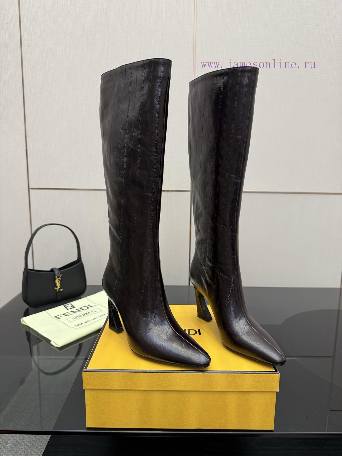 γυναικεια πεδιλα sonax microfiber navy | FENDI Arco Blind Eel Leather BootsThis Cylindrical Boot Features A Tapered Toe And High Heel De 4w5138o3 | 24 5 εκατοστα τι νουμερο παπουτσι - Image 4