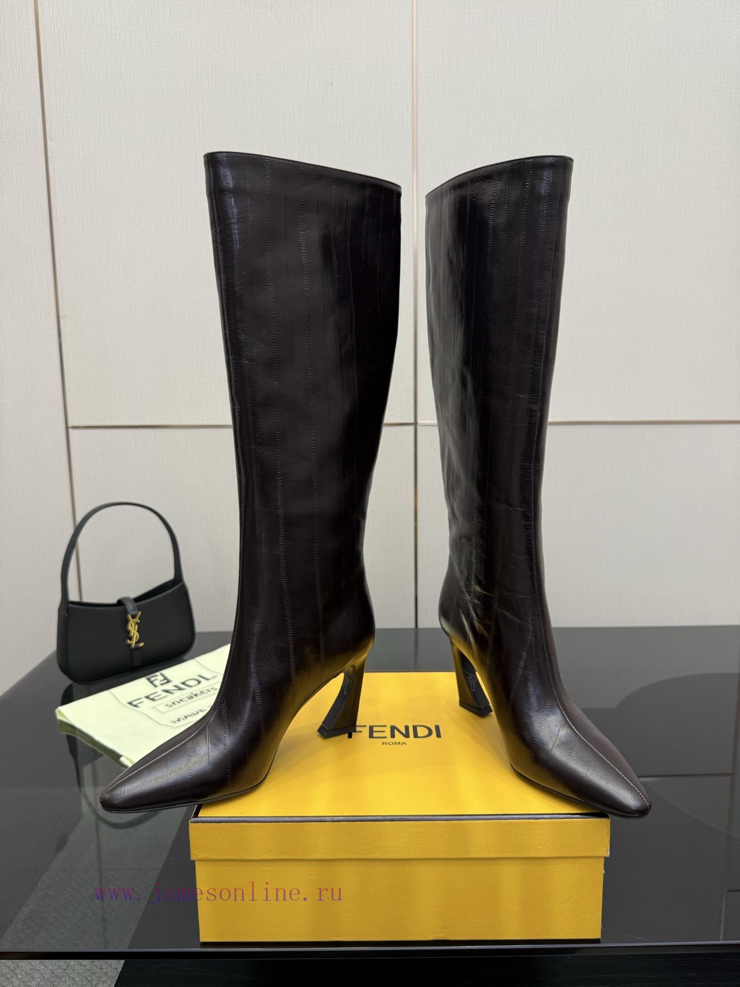 γυναικεια πεδιλα sonax microfiber navy | FENDI Arco Blind Eel Leather BootsThis Cylindrical Boot Features A Tapered Toe And High Heel De 4w5138o3 | 24 5 εκατοστα τι νουμερο παπουτσι - Image 5