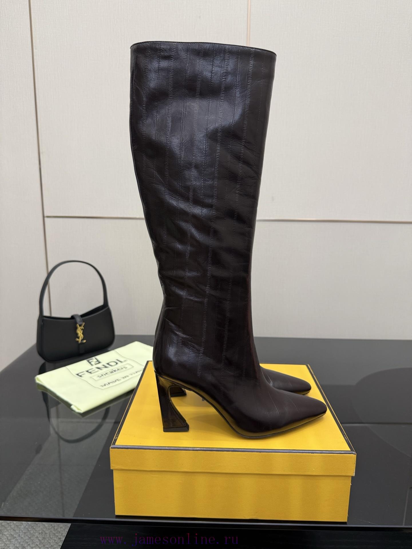 γυναικεια πεδιλα sonax microfiber navy | FENDI Arco Blind Eel Leather BootsThis Cylindrical Boot Features A Tapered Toe And High Heel De 4w5138o3 | 24 5 εκατοστα τι νουμερο παπουτσι - Image 6
