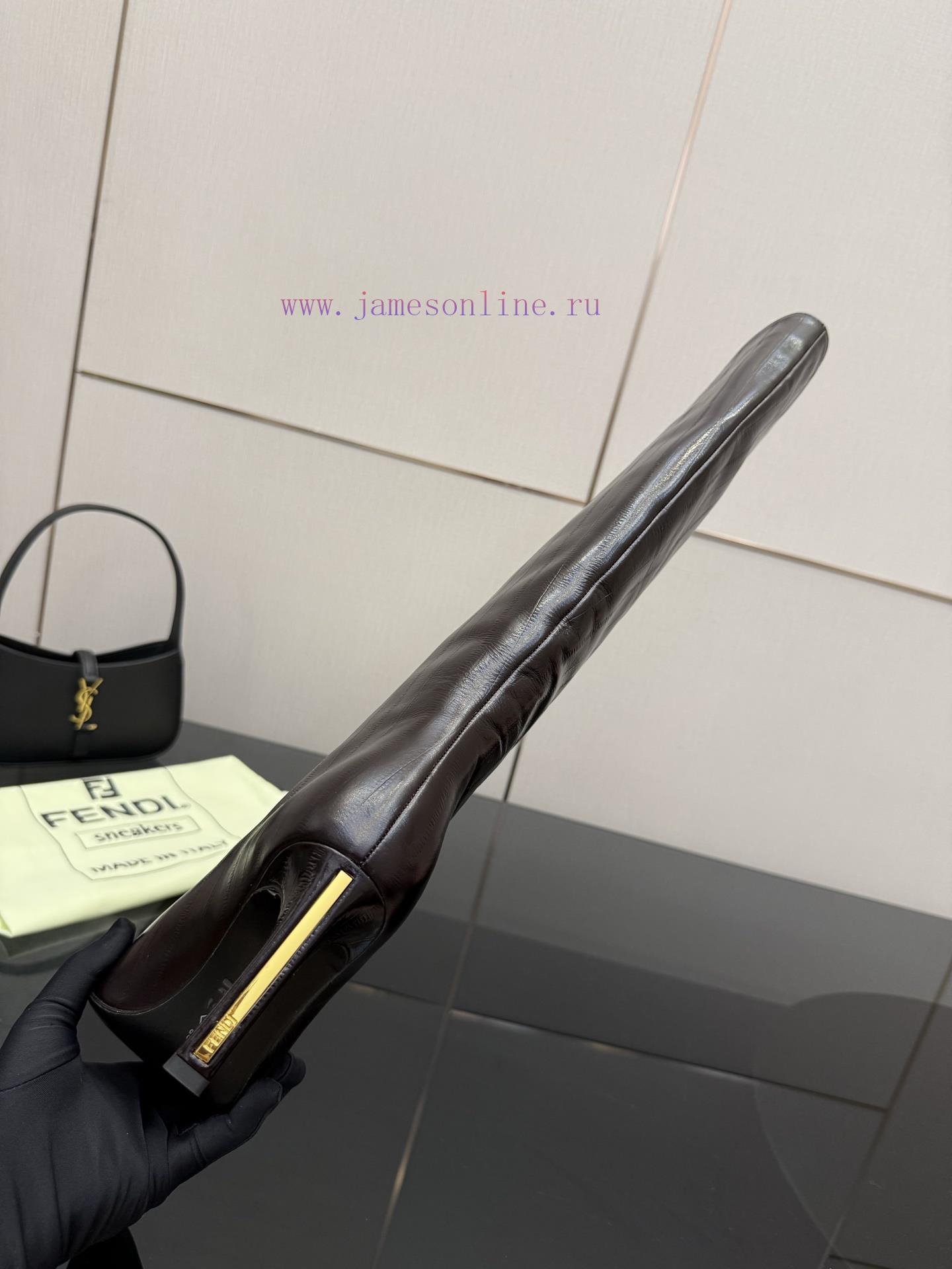 γυναικεια πεδιλα sonax microfiber navy | FENDI Arco Blind Eel Leather BootsThis Cylindrical Boot Features A Tapered Toe And High Heel De 4w5138o3 | 24 5 εκατοστα τι νουμερο παπουτσι - Image 9