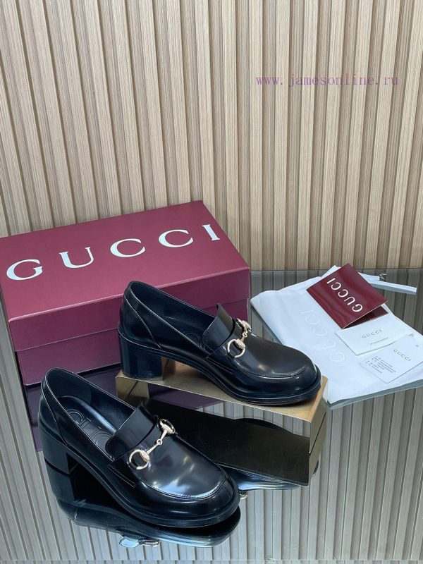 geox κοριτσι πεδιλα | Gucci High-end Boutique 2025 Early Autumn New Mid To Thick Heel Horseneck Buckle Neutral Style gfzwz476 | louvel παπουτσια