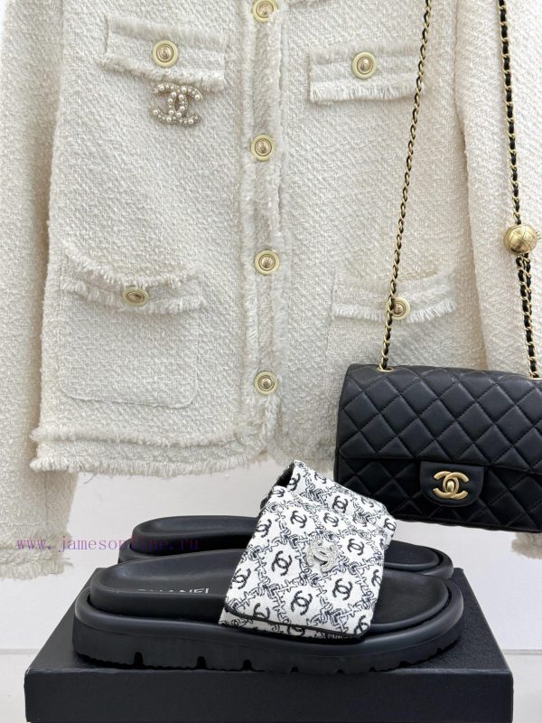 michael jordan παντοφλες | Chanel | Chanel 25p Spring/Summer New ProductsDouble C Printed Velcro Thick Bottom Bread Lazy S xvdrhrdx | δισολα παπουτσια